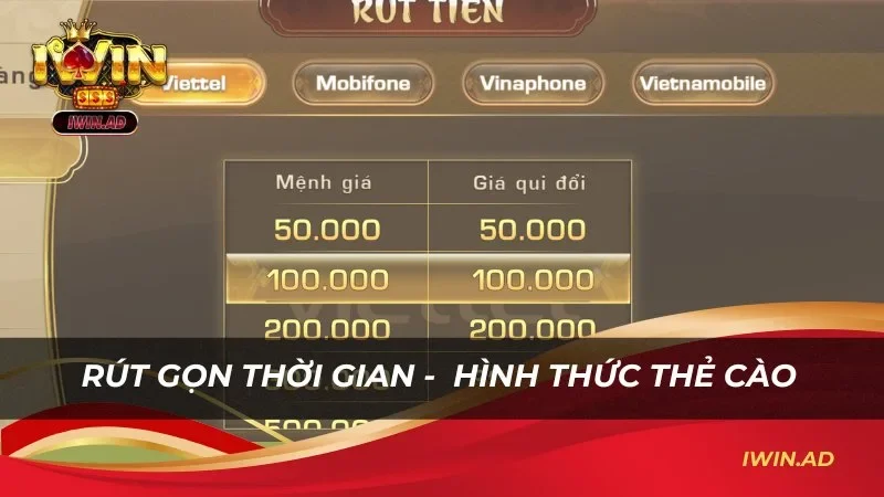Rút gọn thời gian cùng hình thức thẻ cào điện thoại