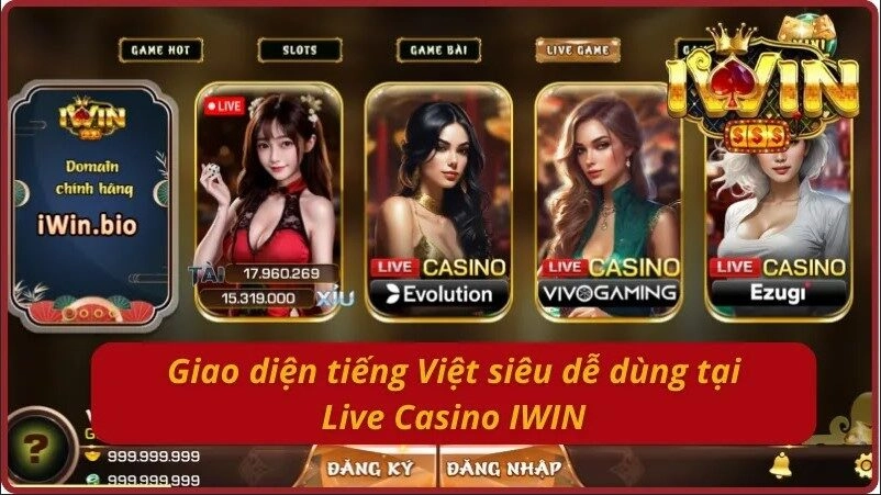 IWIN với giao diện tiếng Việt dễ như ăn bánh uống trà, chơi là thắng ngay
